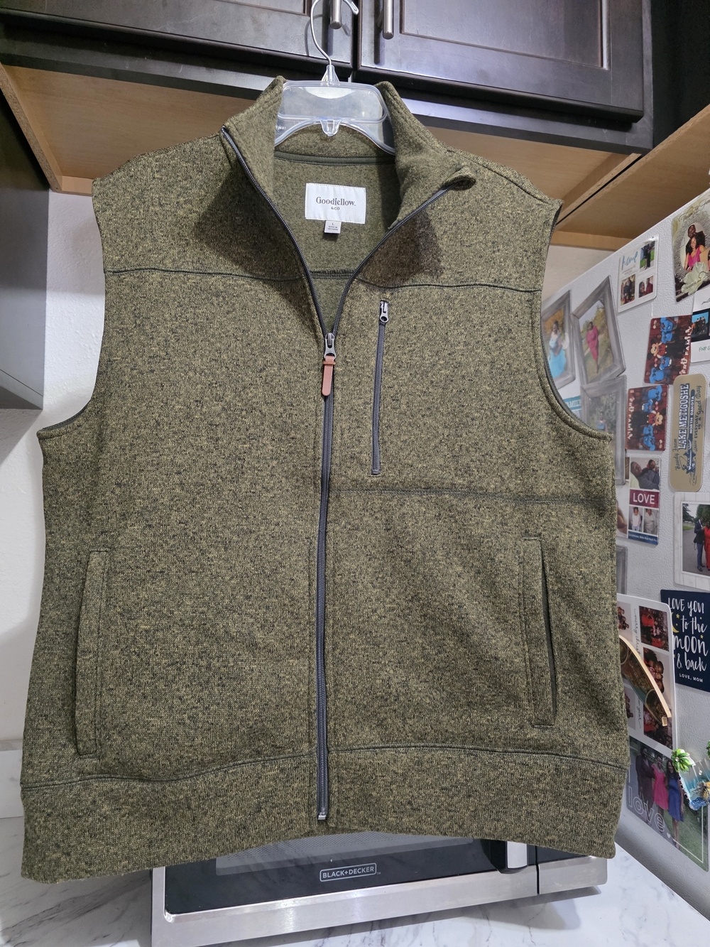 Goodfellow & Co Men's Olive Green Zip-Front Vest Large